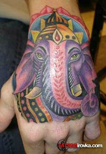Фото и значение татуировки " Слон ". X_0e4f182c